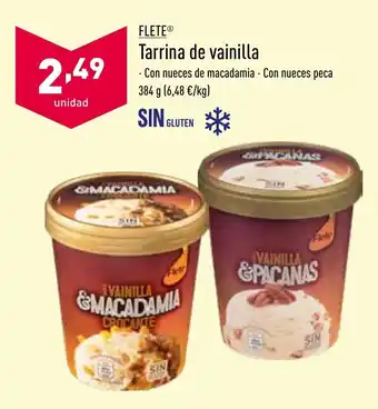 ALDI Flete Tarrina de vainilla 384g oferta