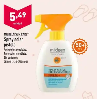 ALDI Mildeen Sun Care Spray solar pistola 250ml oferta