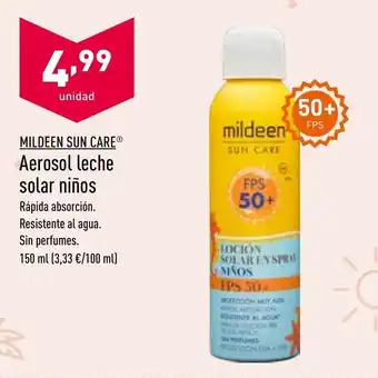 ALDI Mildeen Sun Care Aerosol leche solar niños 150ml oferta