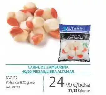 Makro CARNE DE ZAMBURIÑA 40 ̸ 60 PIEZAS/LIBRA ALTAMAR oferta