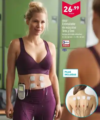 ALDI Quigg Tens y Ems Estimulador de músculos oferta