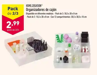 ALDI Home Creation Organizadores de cajón pack de 2 oferta