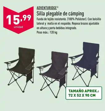 ALDI Adventuridge Silla plegable de cámping 120kg oferta