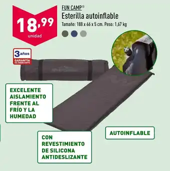ALDI Fun Camp Esterilla autoinflable 188x66x5cm oferta