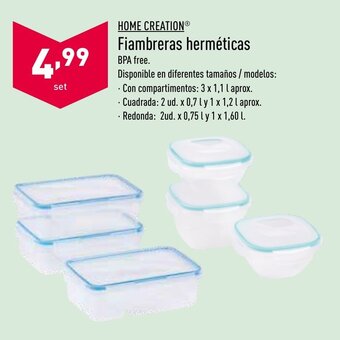 ALDI Home Creation Fiambreras herméticas oferta
