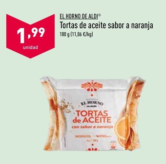 ALDI El Horno de Aldi Tortas de aceite sabor a naranja 180g oferta