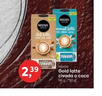 Suma Supermercados Nestlé Gold latte civada o coco 96g/90g oferta