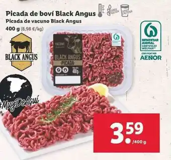 Lidl Picada de boví black bangus 400g oferta