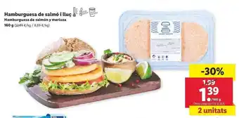 Lidl Hamburguesa de salmó i lluç 160g oferta