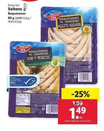 Lidl Ocean Sea Seitons Boquerones 80g oferta