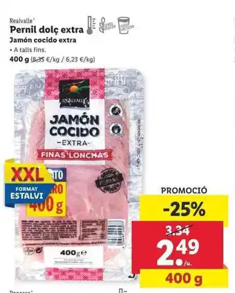 Lidl Realvalle Pernil dolç extra 400g oferta