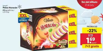 Lidl Gelatelli Polos Huracán 612g oferta