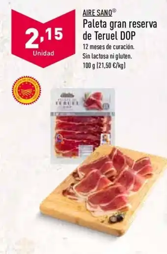 ALDI AIRE SANO paleta fran reserba de teruel DOP oferta