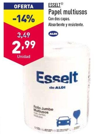 ALDI ESSELT papel multiusos oferta