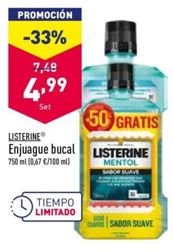 ALDI LISTERINE enjuague bucal oferta