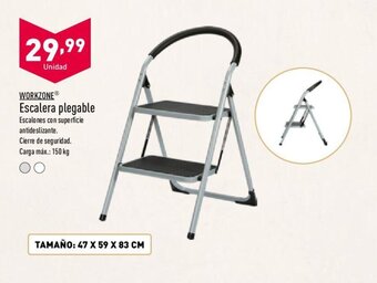 ALDI WORKZONE escalera plegable oferta