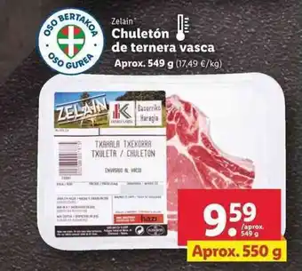 Lidl Zelain Chuletón de ternera vasca aprox. 549g oferta