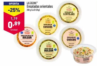 ALDI LA COCINA ensaladas orientales oferta