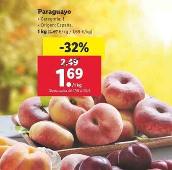 Lidl Paraguayo 1kg oferta