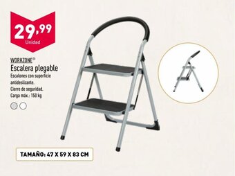ALDI WORKZONE escalera plegable oferta