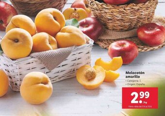Lidl Melocotón amarillo oferta