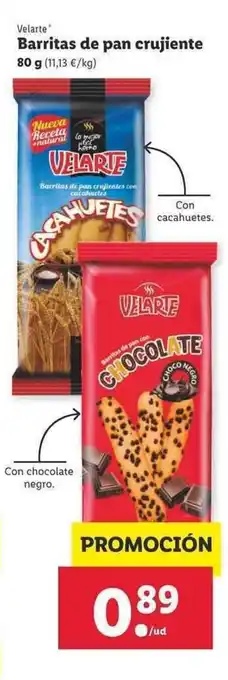 Lidl Velarte Barritas de pan crujiente 80g oferta