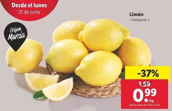 Lidl Limón oferta