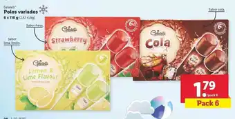 Lidl Gelatelli Polos variados 6x116g oferta