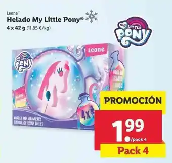 Lidl Leone Helado My Little Pony 4x42g oferta