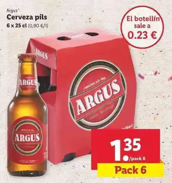 Lidl Argus Cervesa pils 6x25cl oferta