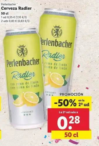 Lidl Perlenbacher Radler Cerveza 50cl oferta
