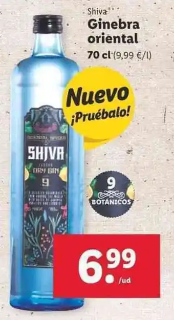 Lidl Shiva Ginebra Oriental 70cl oferta