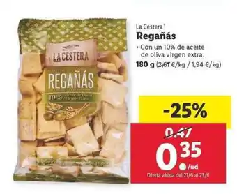 Lidl La Cestera Regañás 180g oferta