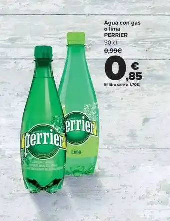 Carrefour Agua con gas o lima perrier oferta