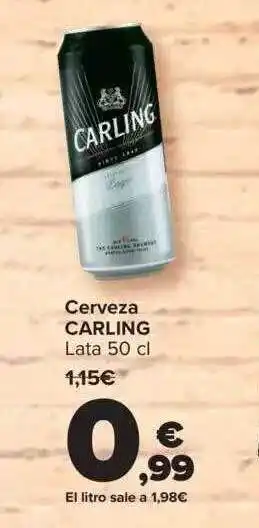 Carrefour Cerveza carling lata oferta