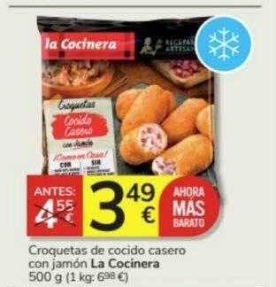 Consum Croquetas de cocido casero con jamón la cocinera oferta