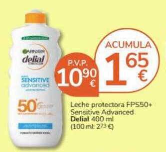 Consum Leche protectora fps50+ sensitive advanced delía oferta
