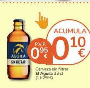 Consum Cerveza sin filtrar el águila oferta