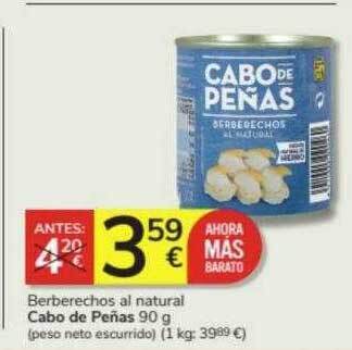 Consum Berberechos al natural cabo de penas oferta