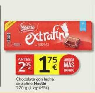 Consum Chocolate con leche extrafino nestlé oferta