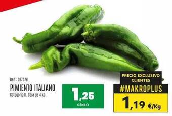 Makro Pimiento italiano oferta