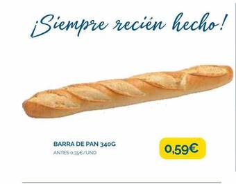 Supermercados La Despensa Barra de pan oferta