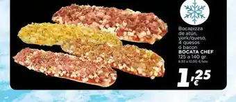 Supermercados Piedra Bocapizza de atún york-queso 4 quesos ó bacon bocata chef oferta