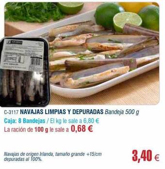 Abordo Navajas limpias y depuradas oferta