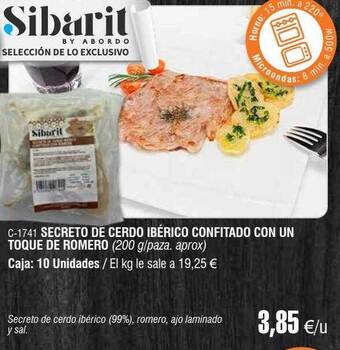 Abordo Secreto de cerdo ibérico confitado con un toque de romero oferta