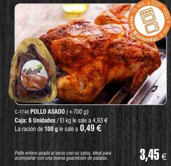 Abordo Pollo asado oferta