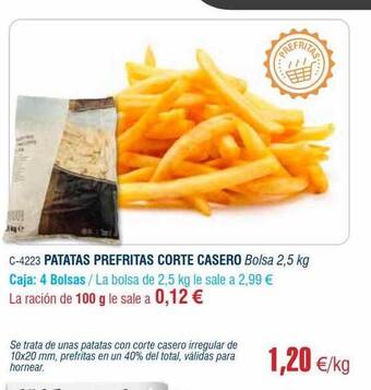 Abordo Patatas prefritas corte casero oferta