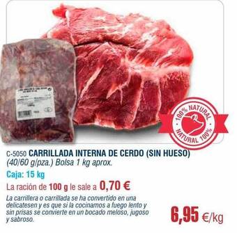 Abordo Carrillada interna de cerdo sin hueso oferta