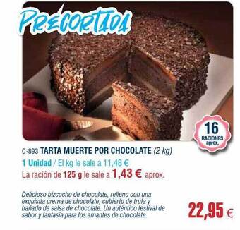 Abordo Tarta muerte por chocolate oferta