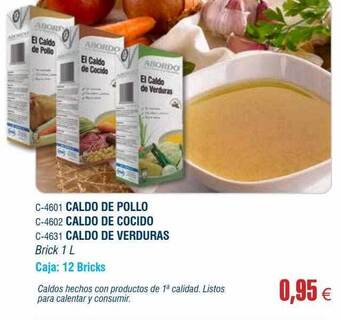 Abordo Caldo de pollo caldo de cocido caldo de verduras oferta